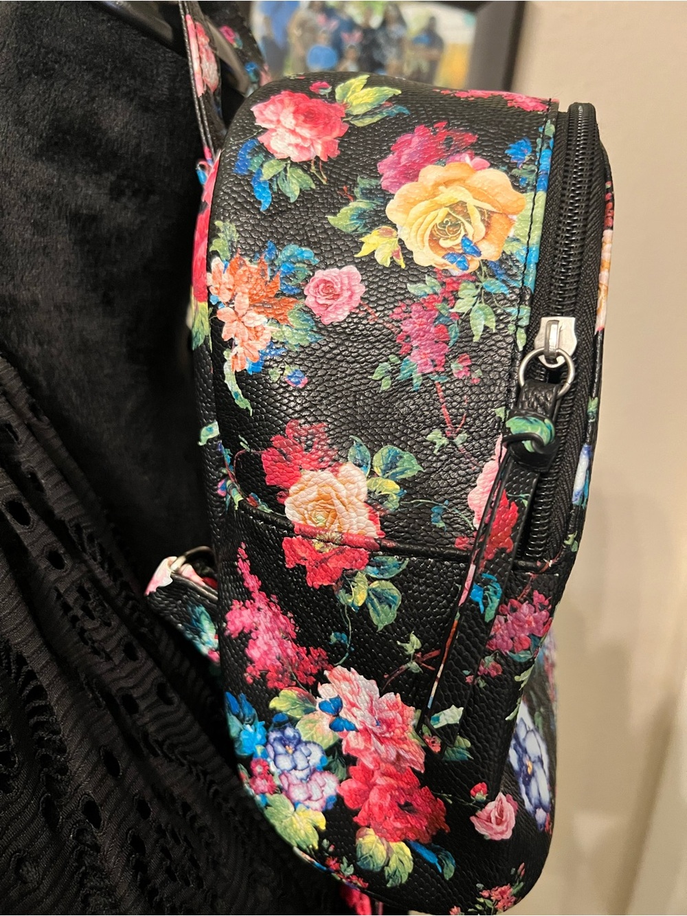Floral Print Mini Backpack - Picture 2 of 4